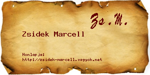 Zsidek Marcell névjegykártya