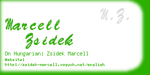 marcell zsidek business card